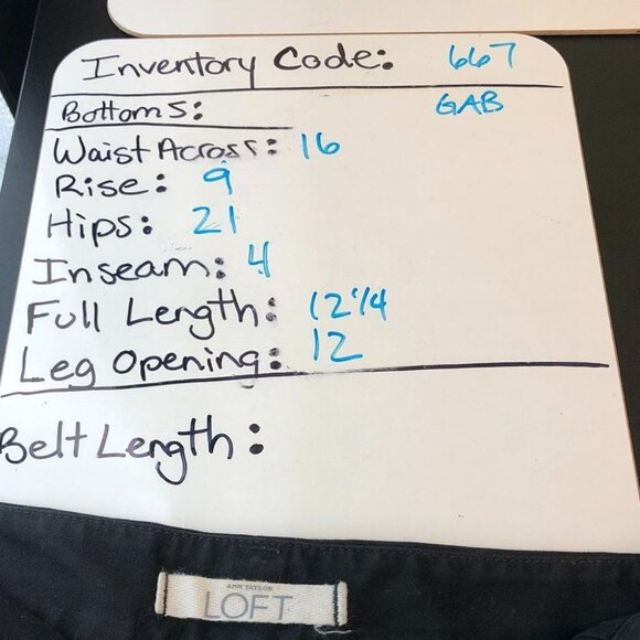 Ann Taylor Loft Black shorts zipper fly pockets size  6 - Picture 11 of 12
